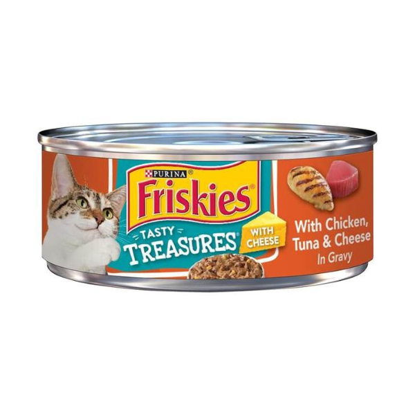 Friskies Tasty Treasures Prime Filets With Chicken & Tuna In Gravy Friskies Tasty Treasures Prime Filets With Chicken & Tuna In Gravy